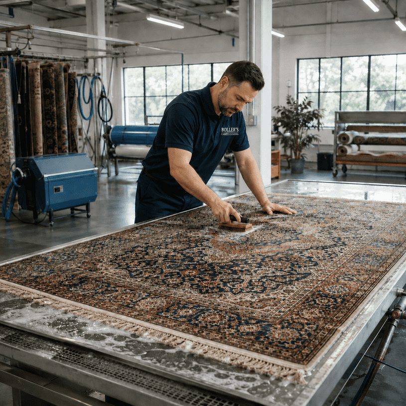 Boller's specialized area rug cleaning