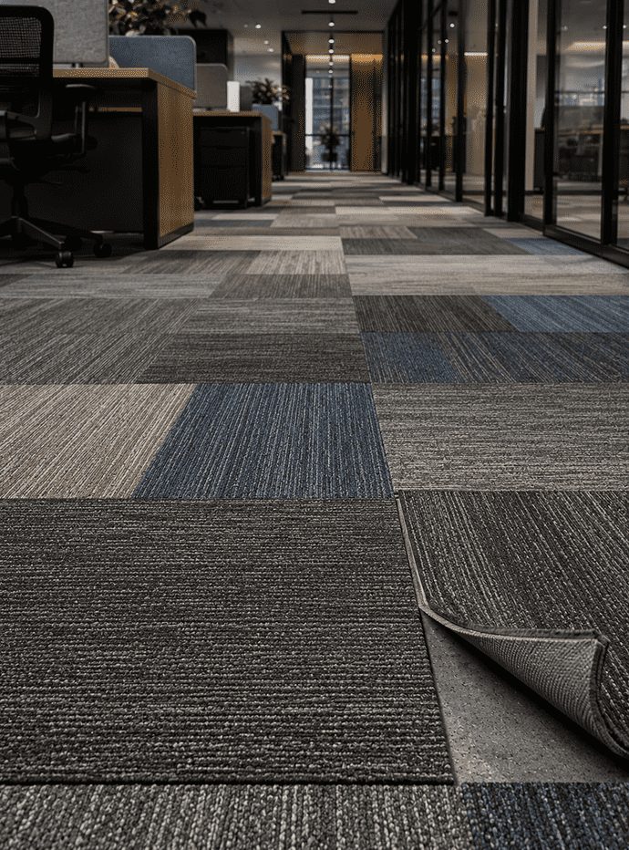 Commercial carpet tile cleaning