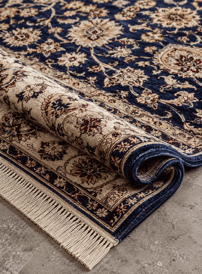 Machine-spun wool rug cleaning