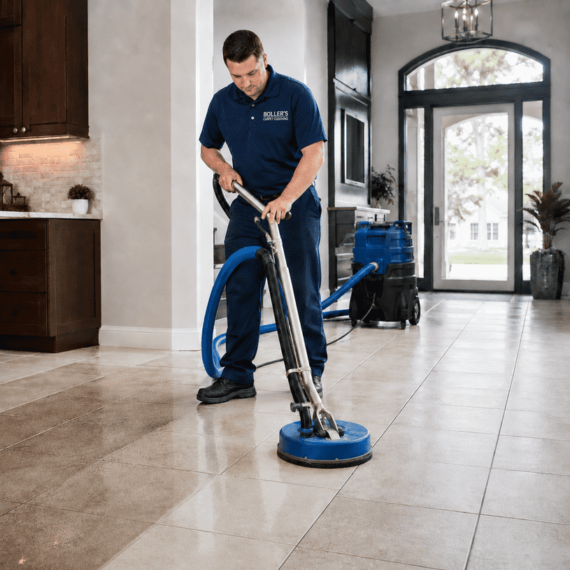 Boller's professional tile and grout cleaning