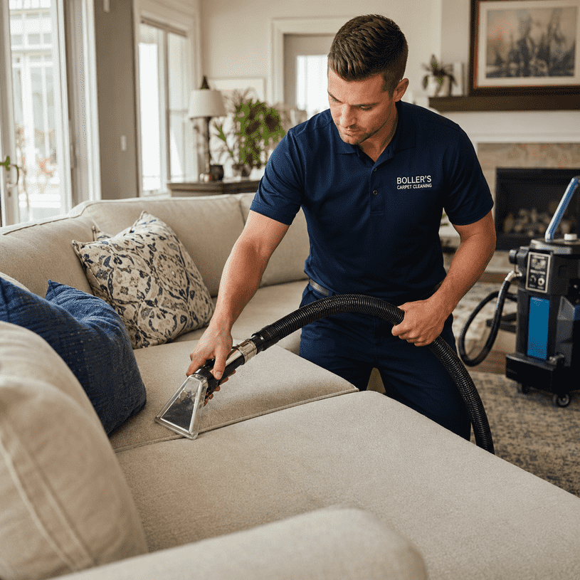 Boller's specialized upholstery cleaning