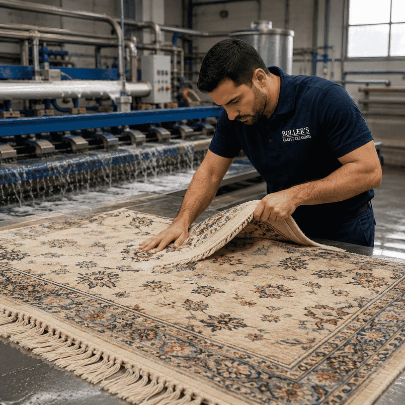 Boller's specialized wool rug cleaning